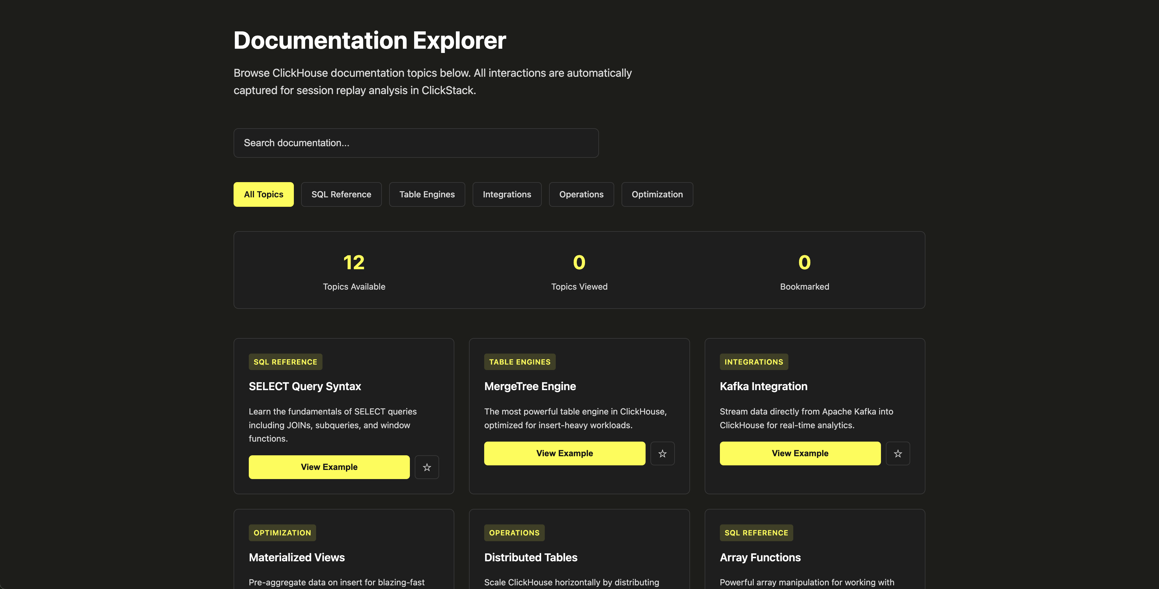 Session replay demo app