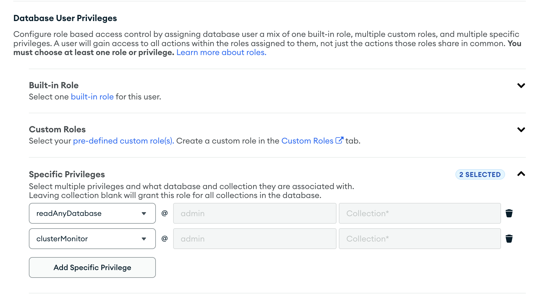 사용자 역할 구성